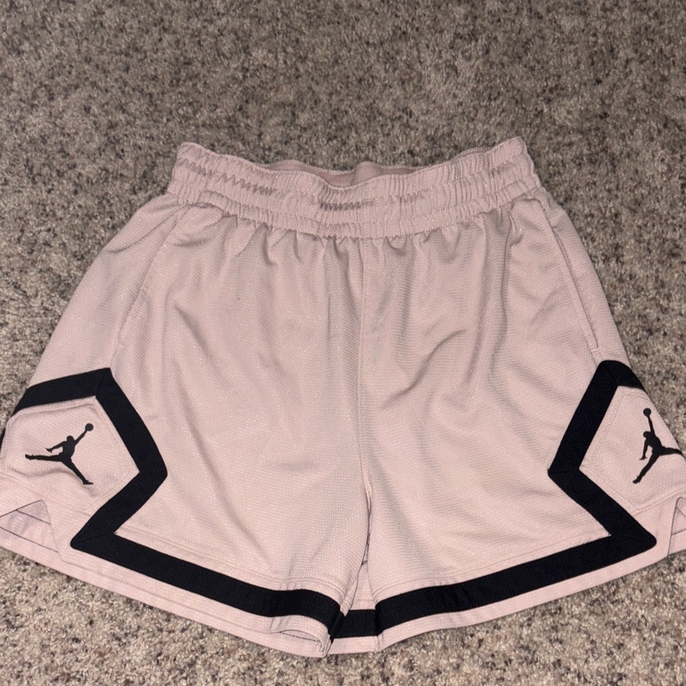 Nike Pink Women's Athletic Shorts with Black Accents